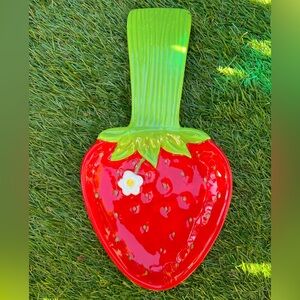 Strawberry Ceramic Spoon Rest
